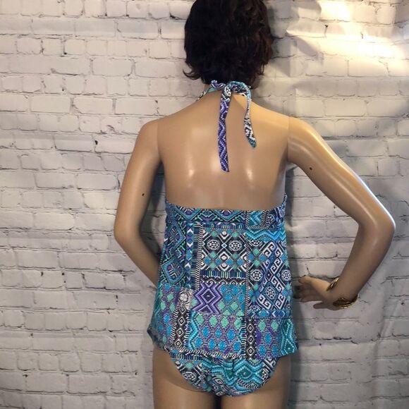 Mossimo NWT Geometric Print Tankini Top M - Picture 8 of 10